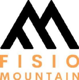 Imagen de Las iniciales F M en forma de montaña, con el nombre de la marca FisioMountain