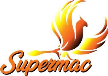 Imagen de Ave Fenix que levanta el vuelo sobre la tipografía de la marca Supermac