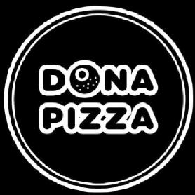 Imagen de LA LETRA O DE LA PALABRA DONA TIENE LA FORMA DE UNA DONA PIZZA (PRODUCTO DE LA MARCA), EL NOMBRE TAMBIEN PUEDE CONSTAR EN UNA SOLA LINEA