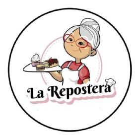 Imagen de La repostera. Mujer sosteniendo una bandeja de dulces