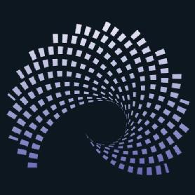 Imagen de Persecución de cuadrados haciendo la forma del estudio de FIbonacci