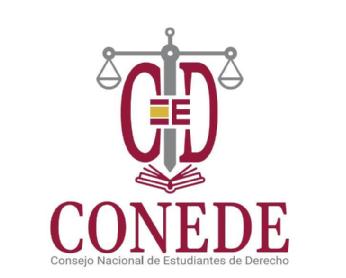 Imagen de letras CONEDE, siglas de Consejo Nacional de Estudiantes de Derecho, expuestas estas debajo
