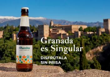 Imagen de ALHAMBRA LAGER SINGULAR GRANADA ES SINGULAR DISFRÚTALA SIN PRISA
