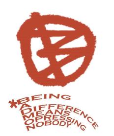 Imagen de BADMON, acrónimo de Being A Difference Means Opressing Nobody