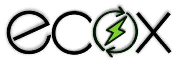 Imagen de palabra ecos con caracteres especiales y colores negro y verde