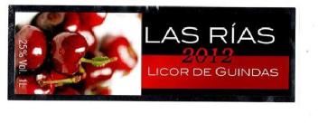 Imagen de 25% vol 1l LAS RIAS 2012 LICOR DE GUINDAS