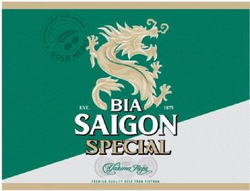 Imagen de BIA SAIGON SPECIAL YAKIMA HOPS PREMIUM QUALITY BEER FROM VIETNAM INTERNATIONAL BEER AWARDS GOLD MEDAL EST. 1875