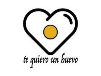 Imagen de Un huevo en forma de corazón con una frase debajo de la imagen que hace referencia al nombre de la empresa 