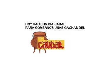 Imagen de HOY HACE UN DIA CABAL PARA COMERNOS UNAS GACHAS DEL CAUDAL