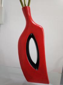 Imagen de Jarrón abstracto rojo negro y verde