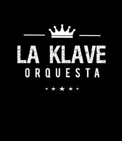 Imagen de en la parte superior linea,corona,linea nombre LA KLAVEORQUESTA , 5 ESTRELAAS