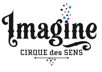 Imagen de TITULO DE IMAGINE CON ESTRELLITAS SALIENDO DESDE LA LETRA I, SIMULANDO EL PUNTO, DEBAJO EL TEXTO DE CIRQUE DES SENS Y MAS ABAJO DISTINTOS ICONOS COMO ESTRELLAS CORAZONES PUNTOS ETC.