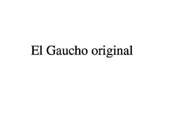 Imagen de El Gaucho original