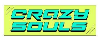 Imagen de LOGO RECTANGULAR CON FONDO AMARILLO CON DENOMICACIÓN TIPOGRAFÍA CRAZYSOULS EN LETRAS AZUL TURQUESA