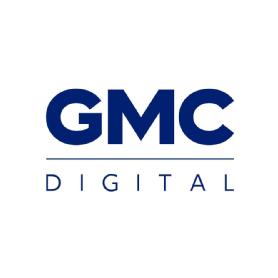 Imagen de Todas las letras son mayúsculasEntre GMC y Digital hay una línea que separa en HEX #002071Todas las letras van con código de color HEX #002071 sobre fondo HEX #FFFFFF Tipografía NUNITO SANS