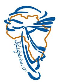 Imagen de Contorno del mapa de África integrado con dibujo de pañuelo tuareg y nombre de dominio