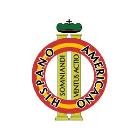 Imagen de TIPOGRAFIA DE LETRA ESTILO MARCELLUS,CIRCULO BANDERA DE ESPAÑA CON LAS LETRAS HISPANO AMERICANO,COLUMNAS INTERIOR DEL CIRCULO CON LAS LETRAS SOMNIANDI VENTUS ACTIO