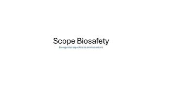 Imagen de Scope Biosafety Bioseguridad específica de ámbito sanitario