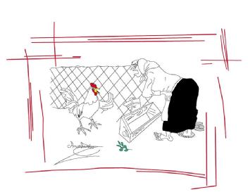 Imagen de DIBUJO PERTENECIENTE A LA ETIQUETA DEL VINO CANTALGALLO ROSÉ DE BODEGAS ALONSO CONDE S.L