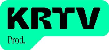 Imagen de El nombre comercial KRTV Prod. viene con la fuente ABCWhyteINktrap para KRTV y la fuente InstrumentSerif Regular para Prod. KRTV Prod. viene alojada en una etiqueta con el diseño aportado en el distintivo