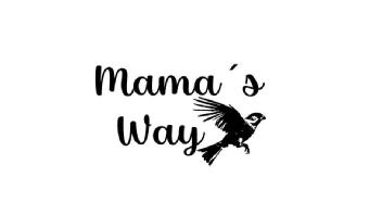 Imagen de Contiene las letras mamas way y el dibujo de un pájaro volando entre las letras