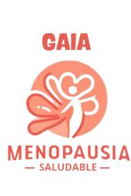 Imagen de Figura de mujer dentro de una mariposa y el nombre de Gaia: menopausia saludable