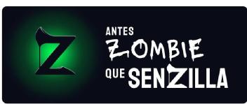 Imagen de Elemento denominativo: Antes Zombie que Senzilla. Logo: una Z sobre fondo verde, en su parte inferior y superior está creada con un tacón. La palabra SENZILLA es con Z en vez de C y usa el logo