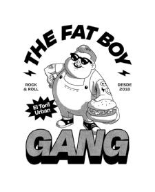 Imagen de THE FAT BOY GANG ROCK AND ROLL DESDE 2018 BY EL TORIL URBAN, EN ESPAÑOL SE TRADUCE LA BANDA DEL CHICO GORDO O LA PANDILLA DEL GORDITO ROCK AND ROLL DESDE EL 2018 POR EL TORIL URBANO