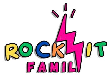 Imagen de Es un logotipo con el nombre ROCK IT FAMILY