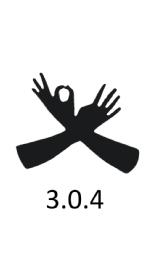 Imagen de DOS BRAZOS CRUZADOS EN LOS QUE DE IZQUIERDA A DERECHA SE REPRESENTA UN 3, UN 0 Y UN 4. Y ABAJO DEL LOGO UN 3.0.4