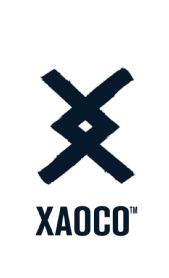 Imagen de X de XaocoLa palabra XAOCO Logo con dos símbolos de >< que conforman un X con un cuadrado en medio