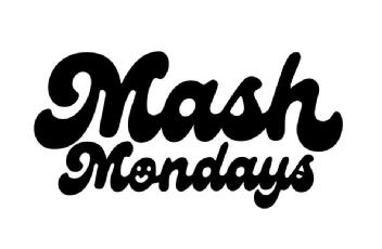 Imagen de El logo contiene la palabra Mash Mondays con la distinción en la O dela palabra mondays con la forma de una carita sonriente en su interior