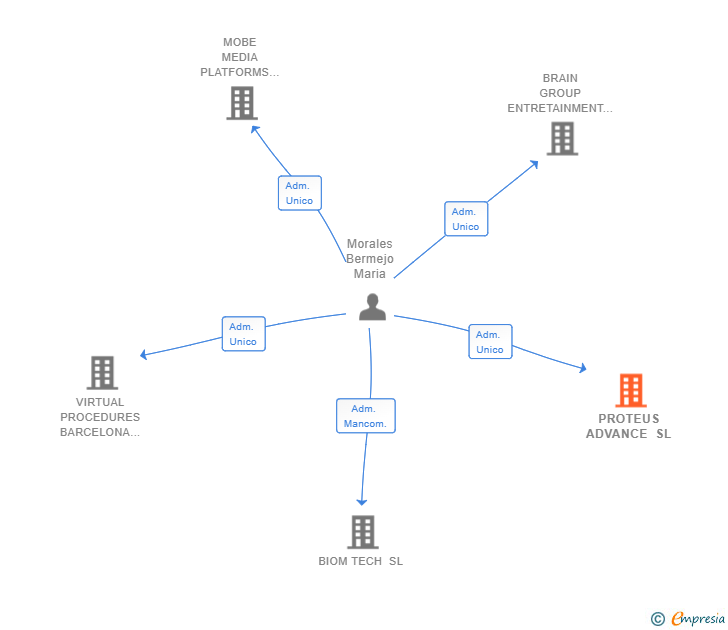 Vinculaciones societarias de PROTEUS ADVANCE SL