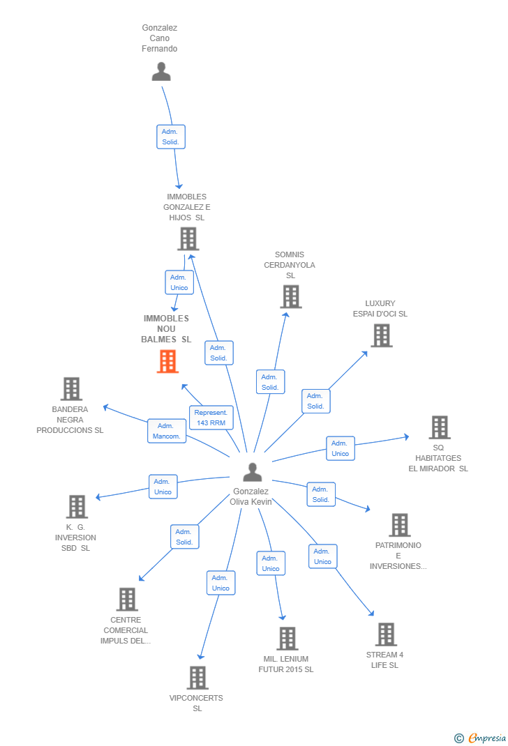 Vinculaciones societarias de IMMOBLES NOU BALMES SL