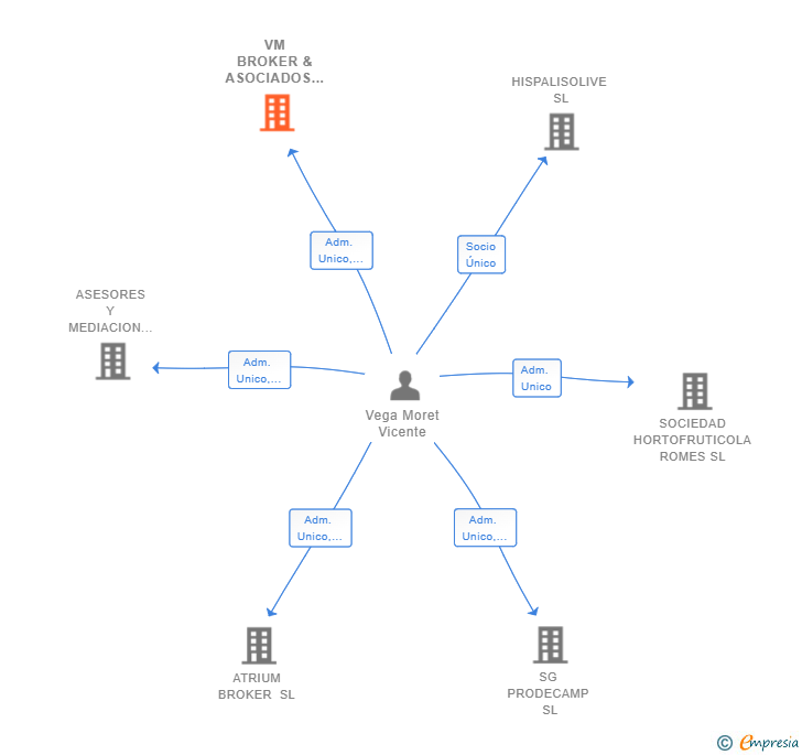 Vinculaciones societarias de VM BROKER & ASOCIADOS SL