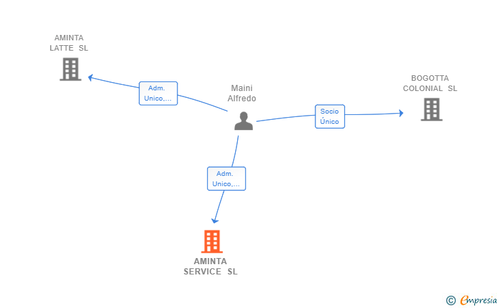 Vinculaciones societarias de AMINTA SERVICE SL