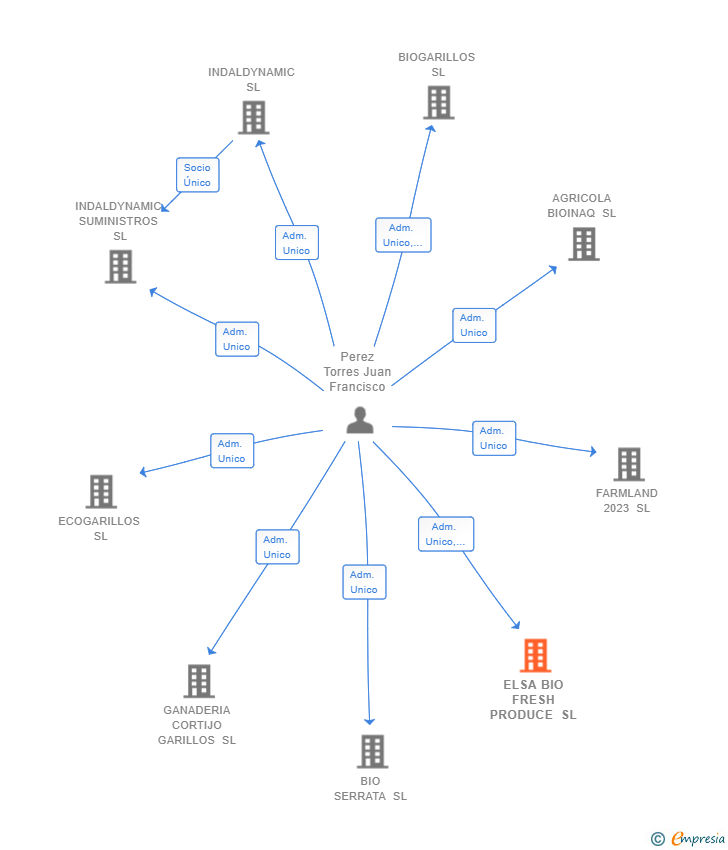 Vinculaciones societarias de ELSA BIO FRESH PRODUCE SL