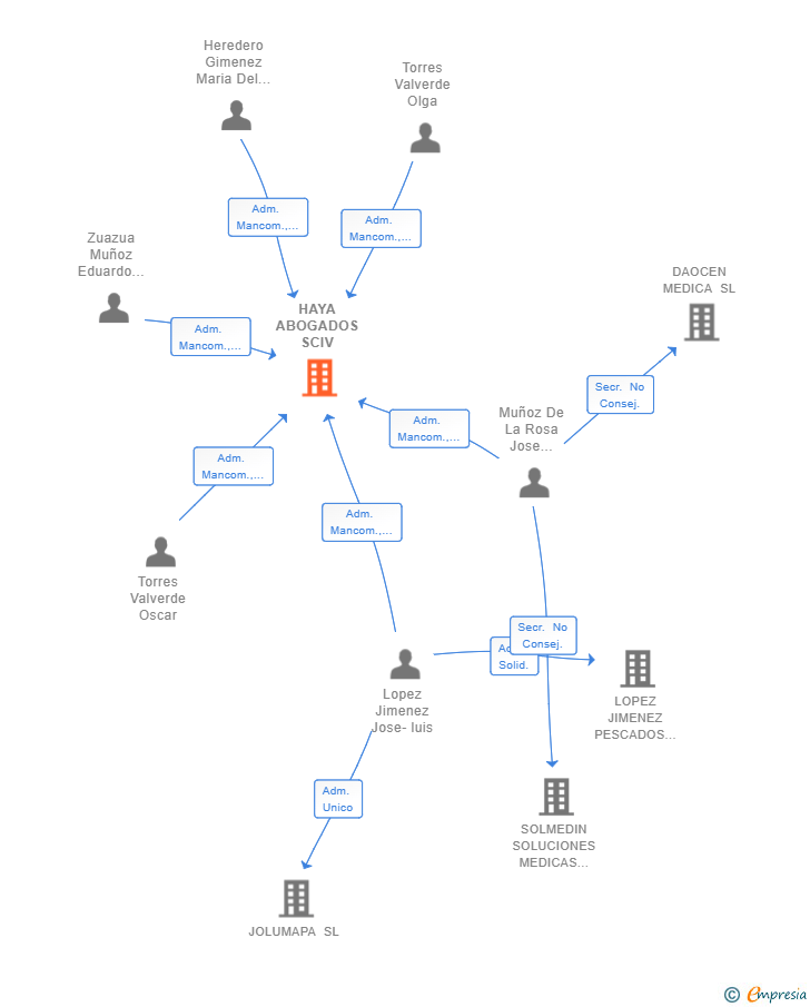 Vinculaciones societarias de HAYA ABOGADOS SCIV