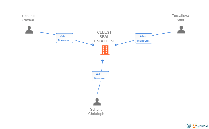 Vinculaciones societarias de CELEST REAL ESTATE SL (EXTINGUIDA)