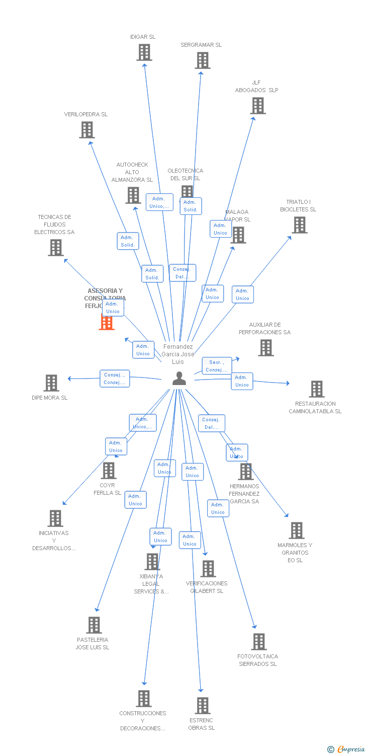 Vinculaciones societarias de ASESORIA Y CONSULTORIA FERJOHNS SL