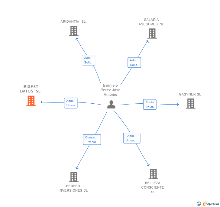 Vinculaciones societarias de IBIGEST DATOS SL