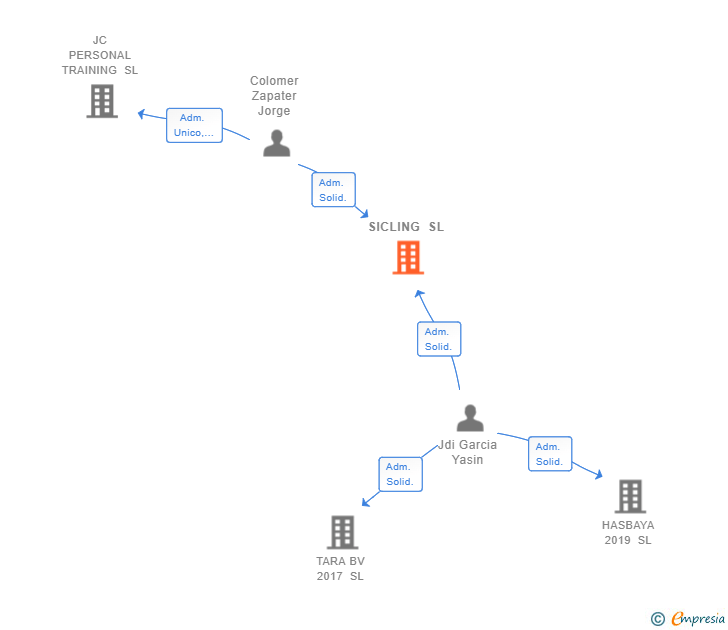 Vinculaciones societarias de SICLING SL