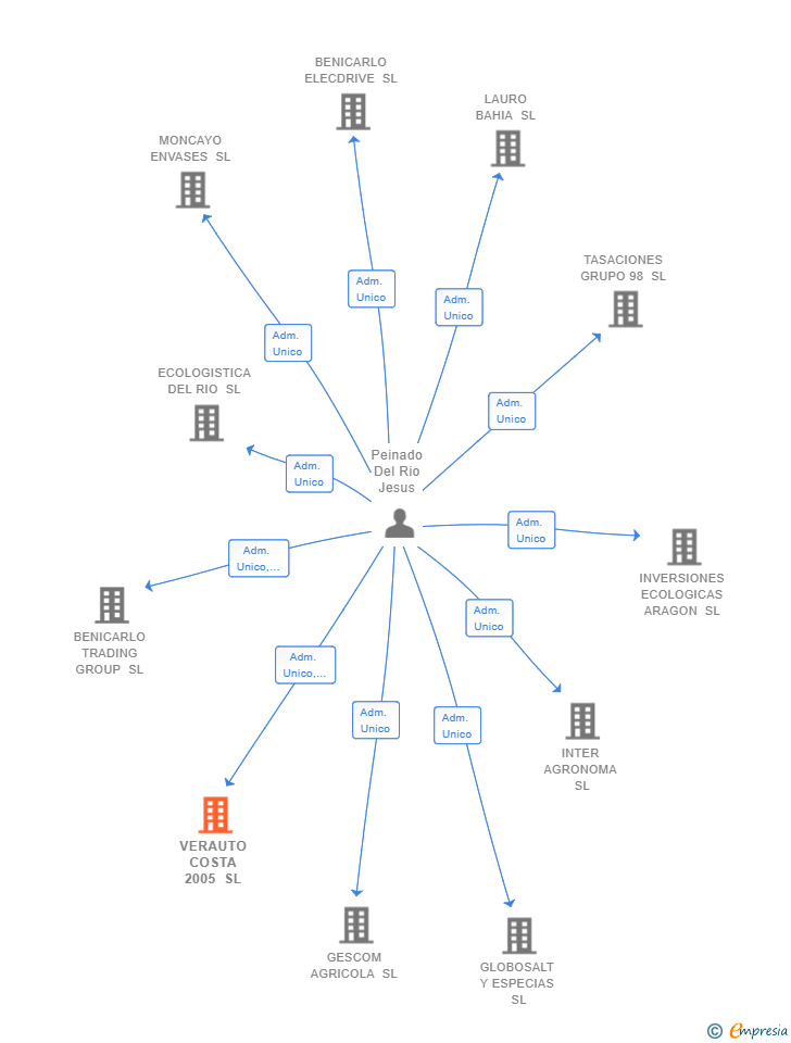 Vinculaciones societarias de VERAUTO COSTA 2005 SL