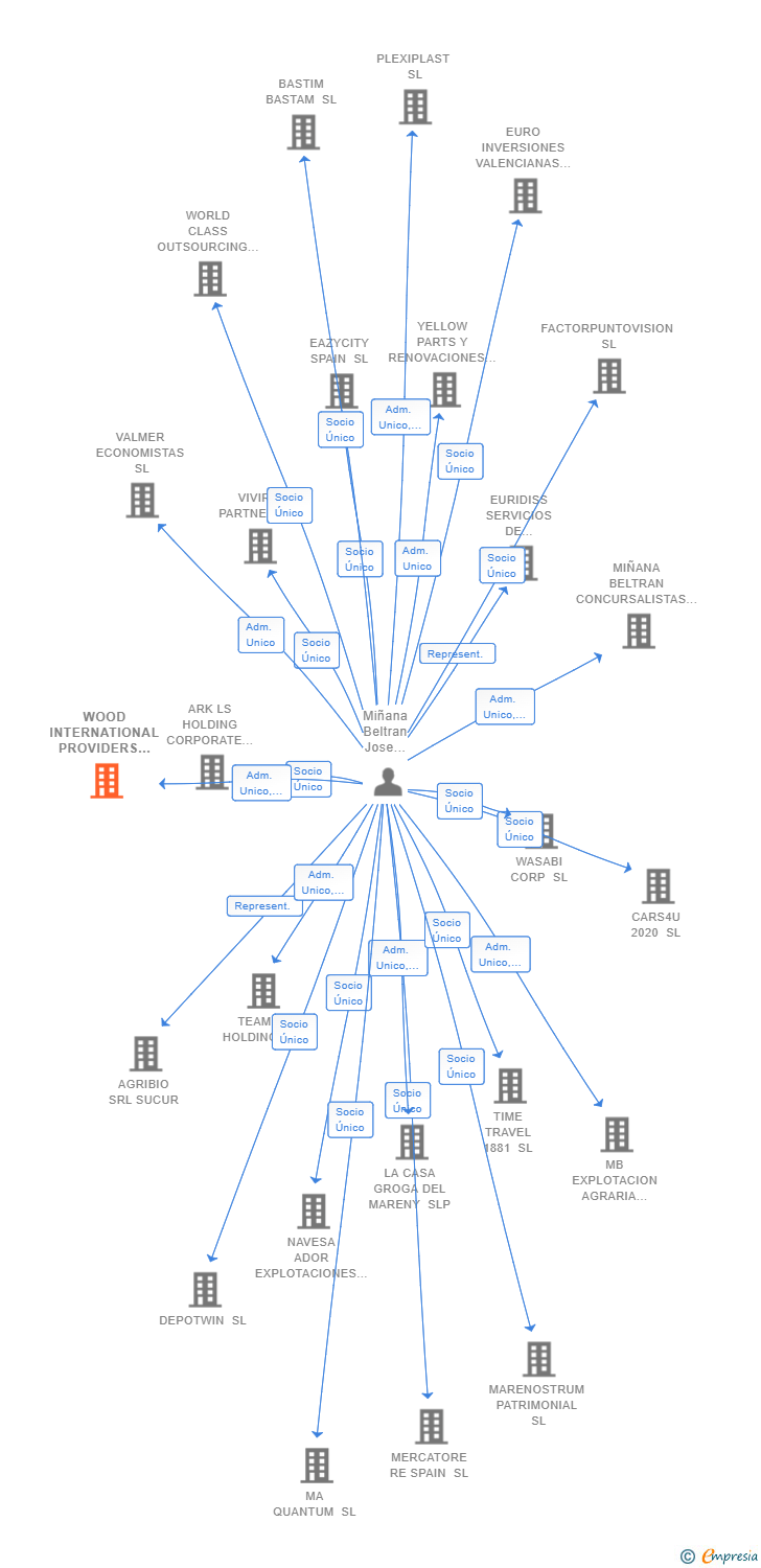 Vinculaciones societarias de WOOD INTERNATIONAL PROVIDERS AND SERVICES SL