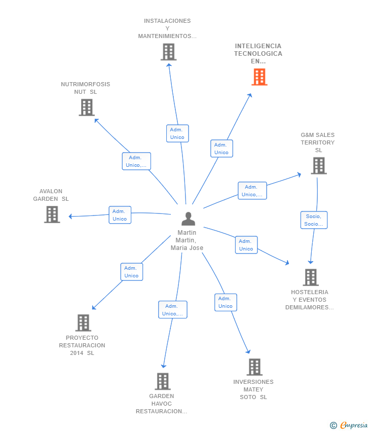 Vinculaciones societarias de INTELIGENCIA TECNOLOGICA EN SEGURIDAD SL