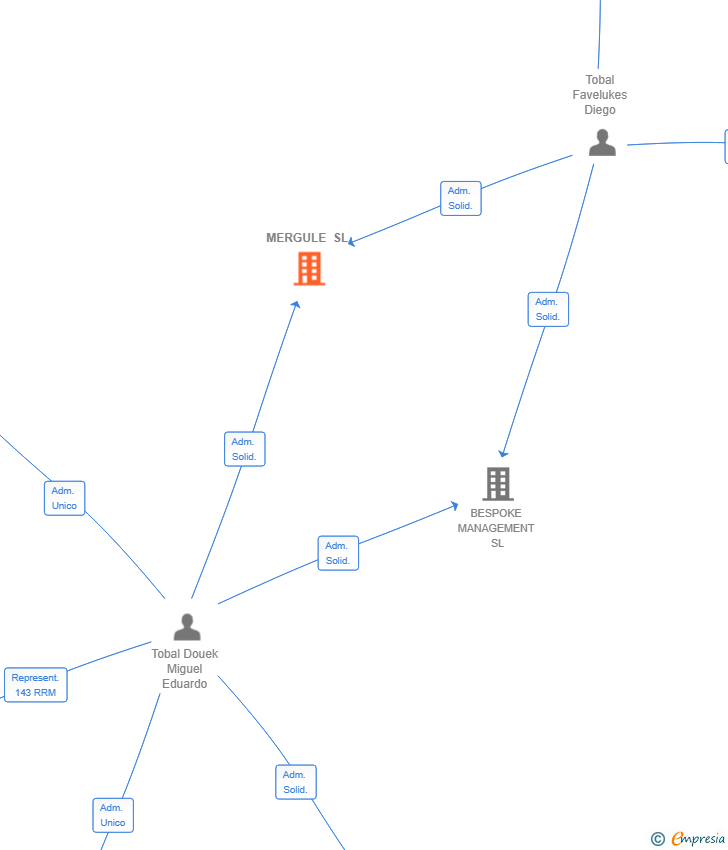 Vinculaciones societarias de MERGULE SL