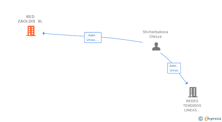 Vinculaciones societarias de RED ZAOLDIS SL