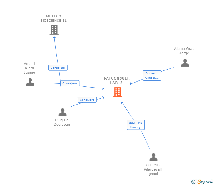 Vinculaciones societarias de PATCONSULT. LAB SL