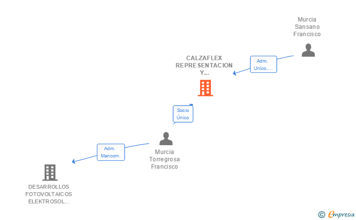 Vinculaciones societarias de CALZAFLEX REPRESENTACION Y DISTRIBUCION SL