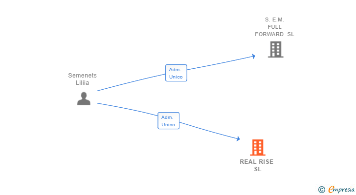 Vinculaciones societarias de REAL RISE SL